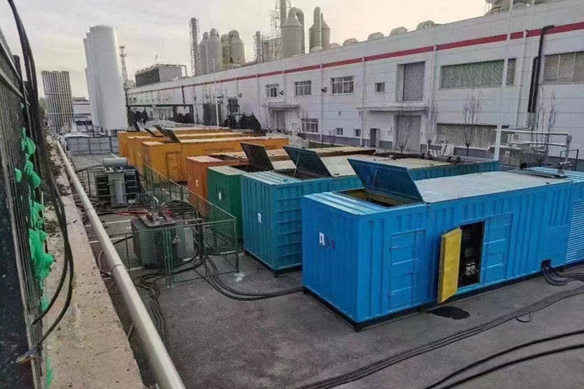 通辽发电机租赁施工现场